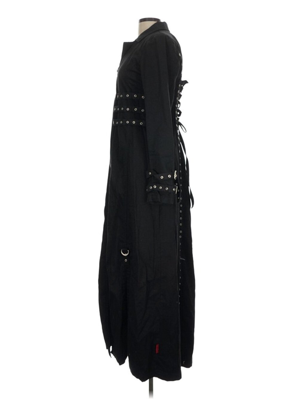 Long Military Corset Coat VINTAGE Y2K GOTHIC PUNK EMO BONDAGE INDUSTRIAL RARE - Picture 4 of 5